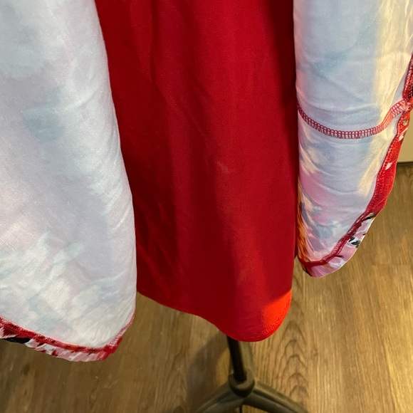 NWT TORRID RED FLORAL CONTURING FIT AND FLARE PONTE DRESS 16 - Picture 6 of 9